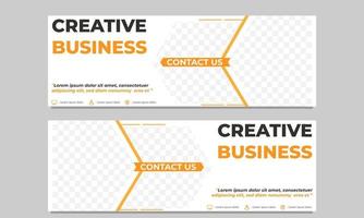 plantilla de banner horizontal de negocios creativos vector