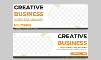 plantilla de banner horizontal de negocios creativos vector