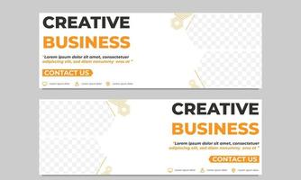 plantilla de banner horizontal de negocios creativos vector