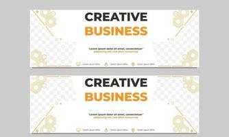 plantilla de banner horizontal de negocios creativos vector