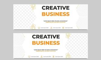 creative business horizontal banner template vector
