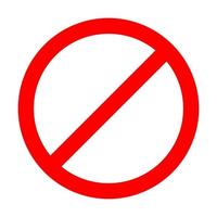 Ban icon isolated on white background vector