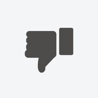 thumb down, hand, dislike, finger, bad icon vector isolated