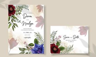 Wedding invitation card vector