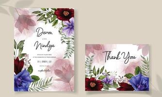 Wedding invitation card vector