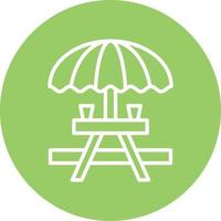 Picnic Table Icon Style vector