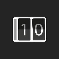 calendar date vector icon. stopwatch reminder icon 10