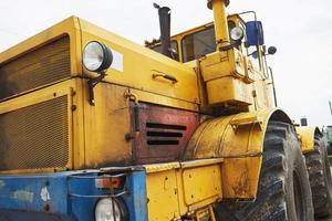 heavy construction loader bulldozer at construction area photo