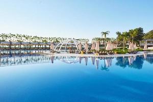 Type entertainment complex. The popular resort with pools and water parks in Turkey. Luxury Hotel. Resort photo