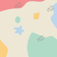 abstract background. Hand drawn various shapes and doodle objects. Modern contemporary trendy vector illustration. Each background is isolated. pastel colors