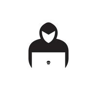 Hacker icon logo vector background