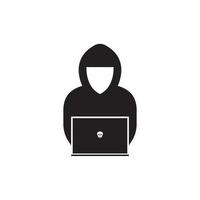 Hacker icon logo vector background