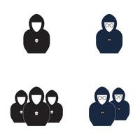 Hacker icon logo vector background