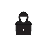 Hacker icon logo vector background