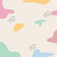 abstract background. Hand drawn various shapes and doodle objects. Modern contemporary trendy vector illustration. Each background is isolated. pastel colors