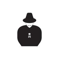 Hacker icon logo vector background