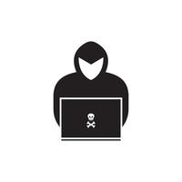 Hacker icon logo vector background