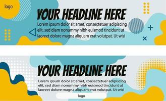 template banner design green vector