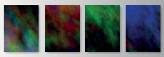 Dark blurred colorful background set collection vector