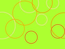 círculos naranjas abstractos con fondo amarillo verde foto