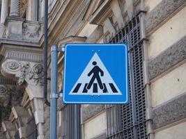 zebra crossing sign photo