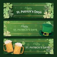 St. Patrick's Day Clover Banner vector