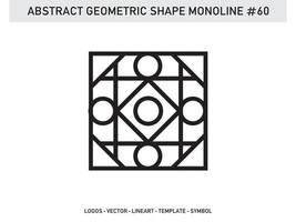 Geometric Monoline Shape Abstract Free Vector