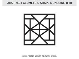 Geometric Monoline Shape Abstract Free Vector