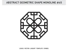 Geometric Monoline Lineart Line Shape Abstract Free Vector