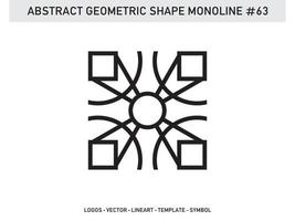 elemento ornamento forma geométrica monoline línea abstracta vector libre