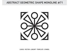 Abstract Geometric Monoline Lineart Line Vector Shape Free