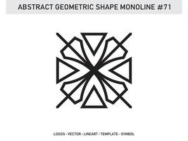 Abstract Geometric Monoline Lineart Line Vector Shape Free