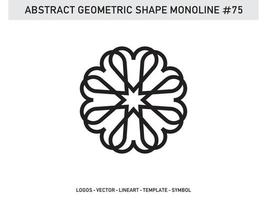 Abstract Geometric Monoline Lineart Line Vector Shape Free
