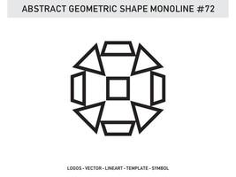 Abstract Geometric Monoline Lineart Line Vector Shape Free
