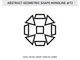 Abstract Geometric Monoline Lineart Line Vector Shape Free