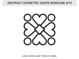 Abstract Geometric Monoline Lineart Line Vector Shape Free