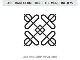 Abstract Geometric Monoline Lineart Line Vector Shape Free