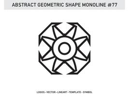 Abstract Geometric Monoline Lineart Line Shape Free Vector