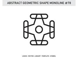 abstracto geométrico monoline lineart línea forma vector libre