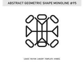 lineart geométrico línea forma monoline resumen vector diseño gratis