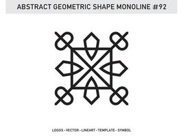 Geometric Lineart Line Shape Monoline Abstract Vector Design Free