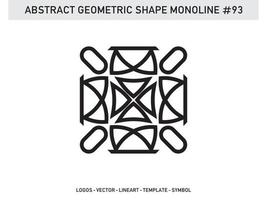 Geometric Lineart Line Shape Monoline Abstract Vector Design Free