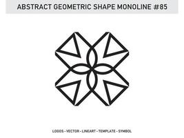 ornamento geométrico monoline forma línea abstracta vector libre