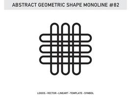 ornamento geométrico monoline forma línea abstracta vector libre