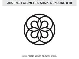 Geometric Monoline Shape Abstract Free Vector