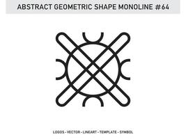 Element Ornament Geometric Shape Monoline Abstract Line Free Vector