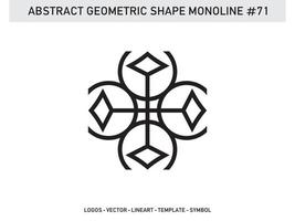 Abstract Geometric Monoline Lineart Line Vector Shape Free