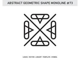 Abstract Geometric Monoline Lineart Line Vector Shape Free