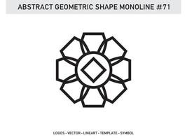 Abstract Geometric Monoline Lineart Line Vector Shape Free