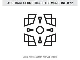 Abstract Geometric Monoline Lineart Line Vector Shape Free